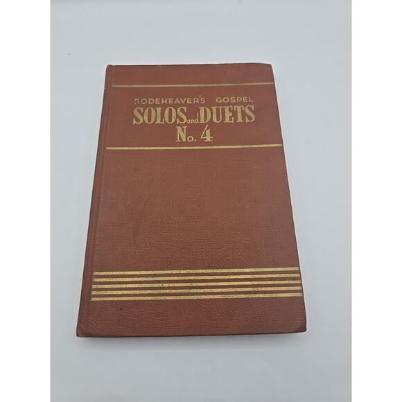Sslr Other - Vintage 1946 Rodeheaver’s Gospel Solos And Duets No 4 Hymnal Song Book HC